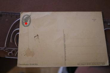 seltene Portraitkarte Generalmajor Ramcke mit original Autogramm von 1943 - Fallschirmjäger